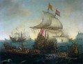Barco holandés corriendo por galeras españolas